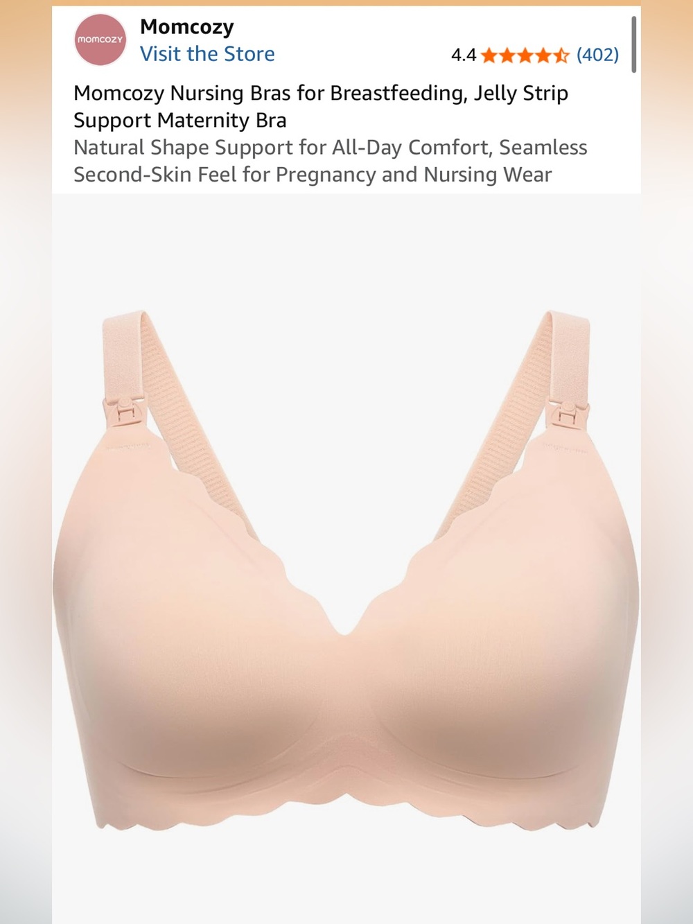 Momcozy Seamless Nursing Bra in Nude